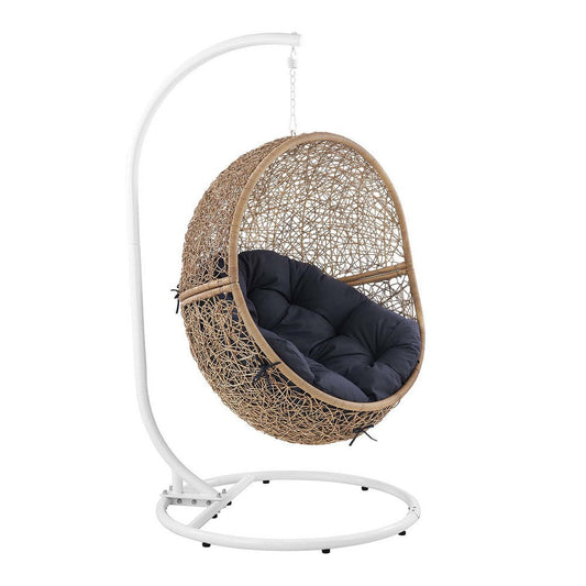 Modway Commix Patio-Lounge-Chairs, Cappuccino Navy