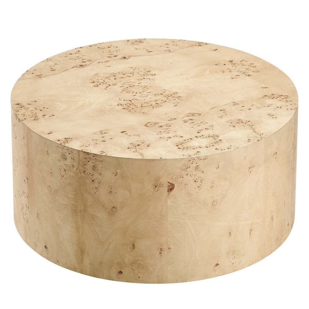Cosmos 35" Round Burl Wood Coffee Table  - No Shipping Charges