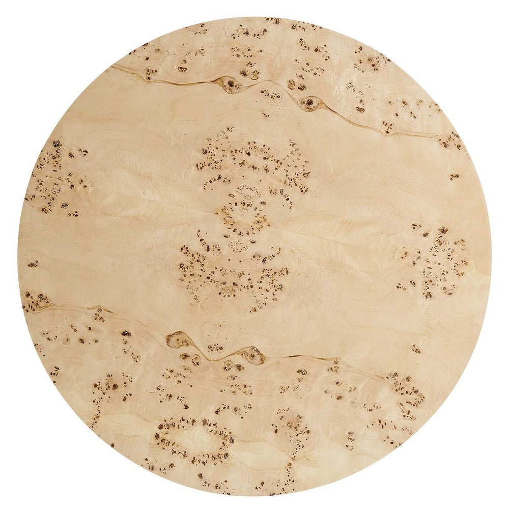 Cosmos 35" Round Burl Wood Coffee Table  - No Shipping Charges