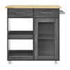 Culinary Kitchen Cart With Towel Bar by Modway| Brown