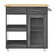 Culinary Kitchen Cart With Towel Bar by Modway| Brown