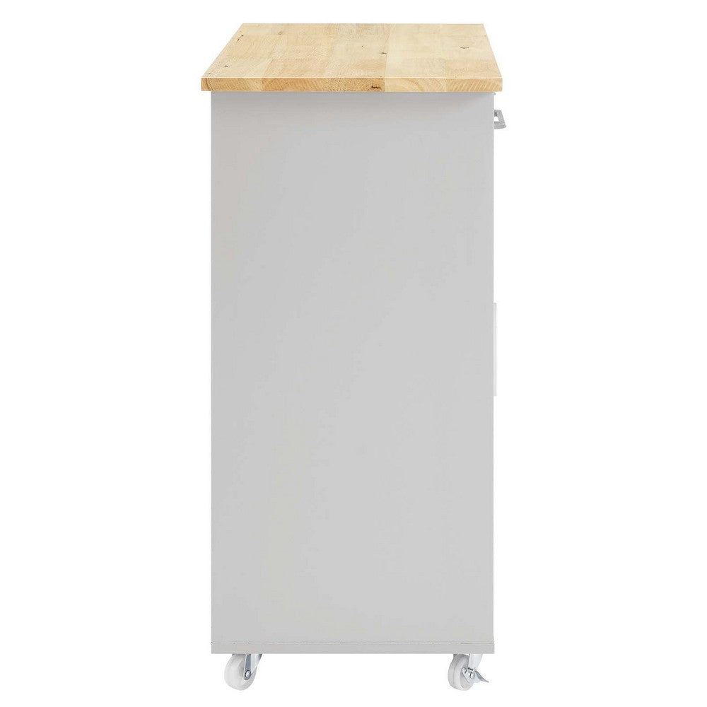 Culinary Kitchen Cart With Towel Bar by Modway| Gray