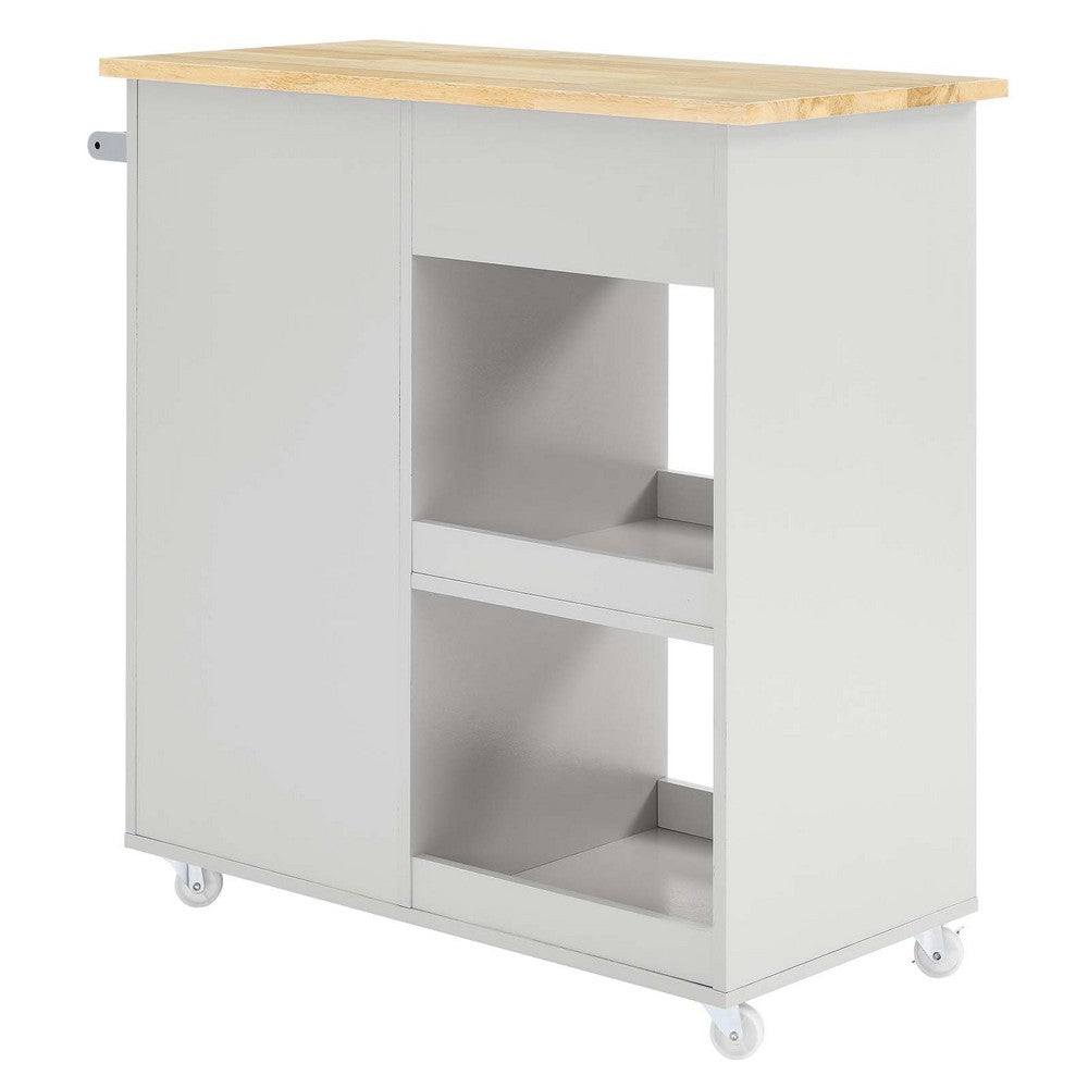 Culinary Kitchen Cart With Towel Bar by Modway| Gray