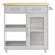 Culinary Kitchen Cart With Towel Bar by Modway| Gray