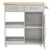 Culinary Kitchen Cart With Towel Bar by Modway| Gray