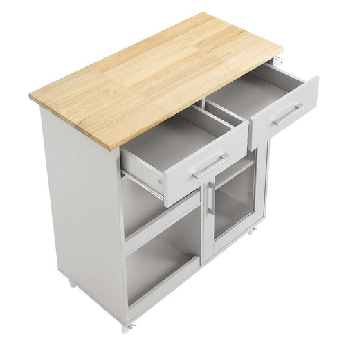 Culinary Kitchen Cart With Towel Bar by Modway| Gray