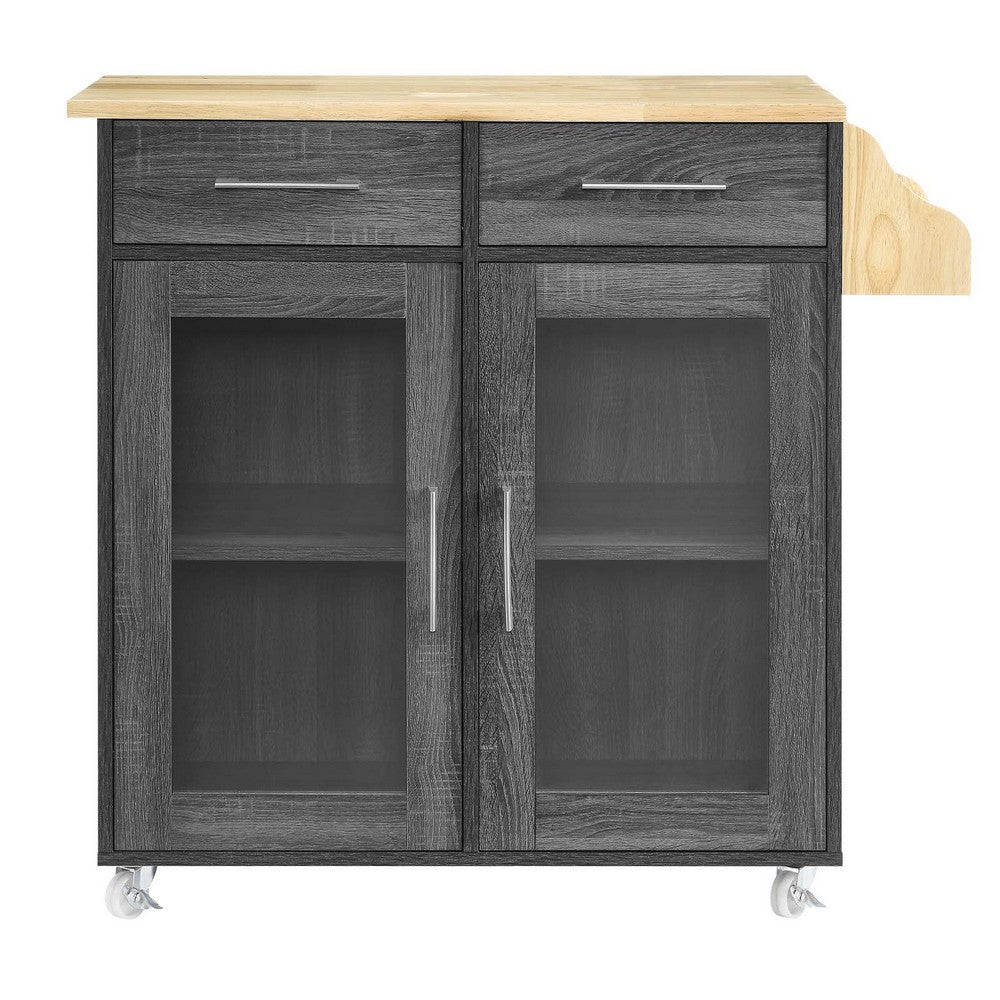 Cuisine Kitchen Cart by Modway| Brown