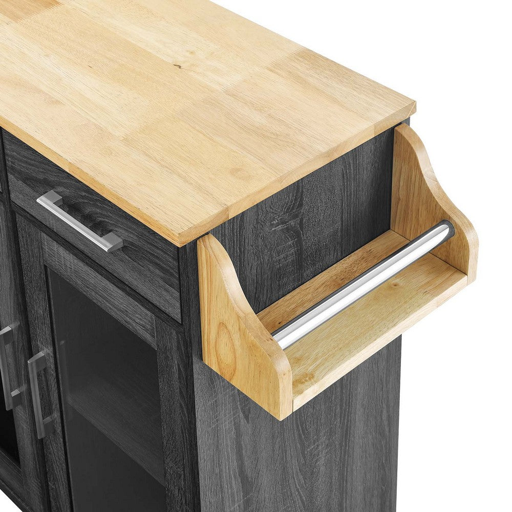 Cuisine Kitchen Cart by Modway| Brown