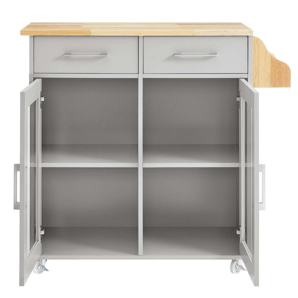Cuisine Kitchen Cart by Modway| Gray