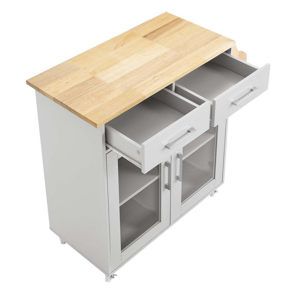 Cuisine Kitchen Cart by Modway| Gray