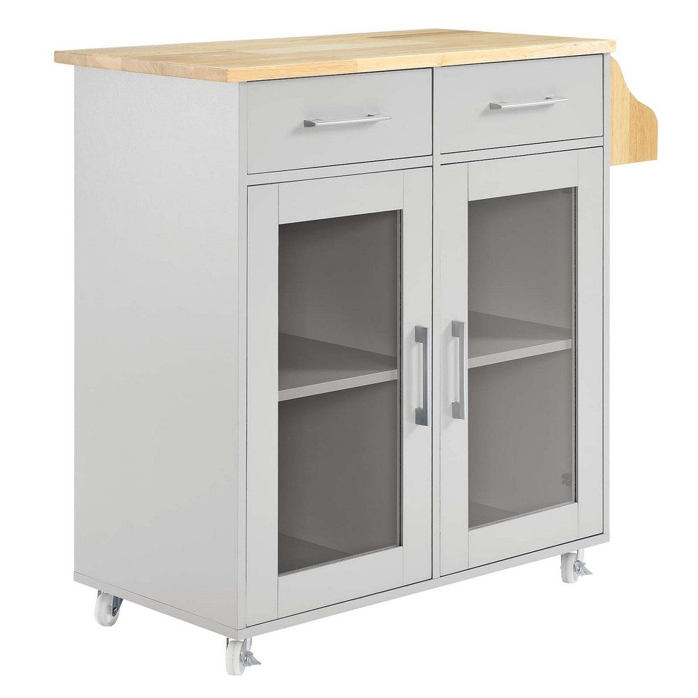 Cuisine Kitchen Cart by Modway| Gray