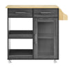 Culinary Kitchen Cart With Spice Rack by Modway| Brown