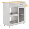 Culinary Kitchen Cart With Spice Rack by Modway| Gray