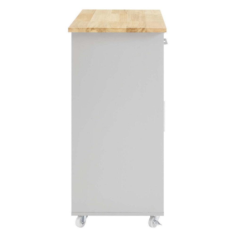 Culinary Kitchen Cart With Spice Rack by Modway| Gray