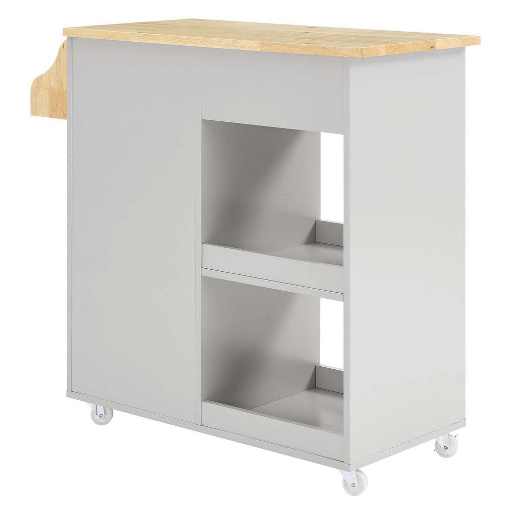 Culinary Kitchen Cart With Spice Rack by Modway| Gray