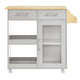 Culinary Kitchen Cart With Spice Rack by Modway| Gray