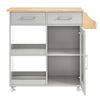 Culinary Kitchen Cart With Spice Rack by Modway| Gray