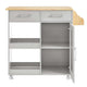 Culinary Kitchen Cart With Spice Rack by Modway| Gray