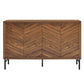 Modway Harper Modern Wood Grain Chevron Design Sideboard Storage Cabinet in Walnut MDY-EEI-6336-WAL