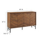 Modway Harper Modern Wood Grain Chevron Design Sideboard Storage Cabinet in Walnut MDY-EEI-6336-WAL