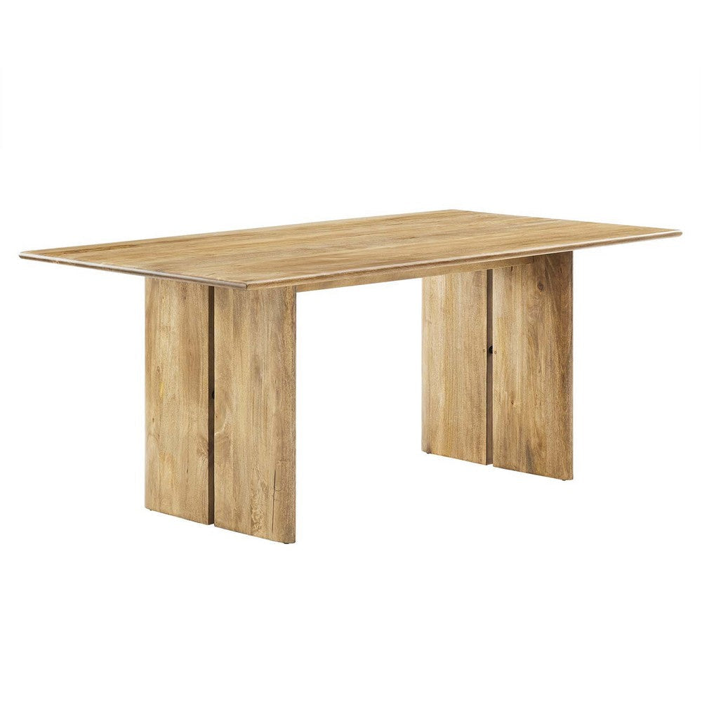 Modway Amistad 72" Solid Wood Modern Farmhouse Rectangular Oak, 70" Dining Table