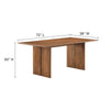 Modway Amistad 72’’ Solid Wood Modern Farmhouse Rectangular Walnut 70’’ Dining Table MDY-EEI-6339-WAL