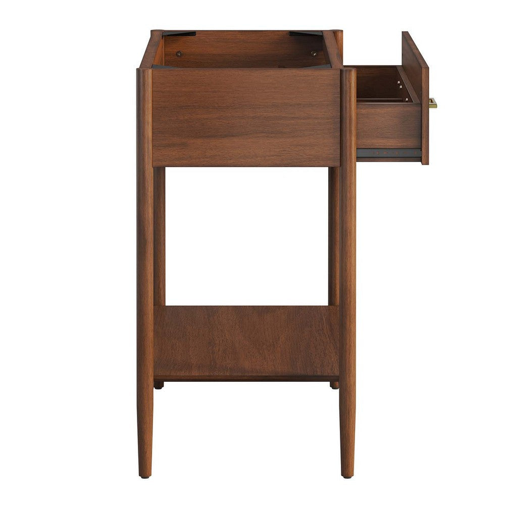 Modway Zaire 30” Mid-Century Bathroom Vanity Cabinet Washstand in Walnut (Sink Basin Not Included) 30 Inches MDY-EEI-6353-WAL