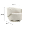 Modway Celestia Boucle Fabric Accent Swivel Chair in Ivory MDY-EEI-6357-IVO