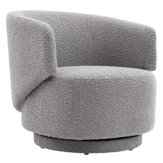 Celestia Boucle Fabric Swivel Chair  - No Shipping Charges