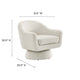 Astral Boucle Fabric Swivel Chair - No Shipping Charges MDY-EEI-6359-IVO