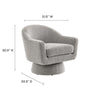 Astral Boucle Fabric Swivel Chair  - No Shipping Charges