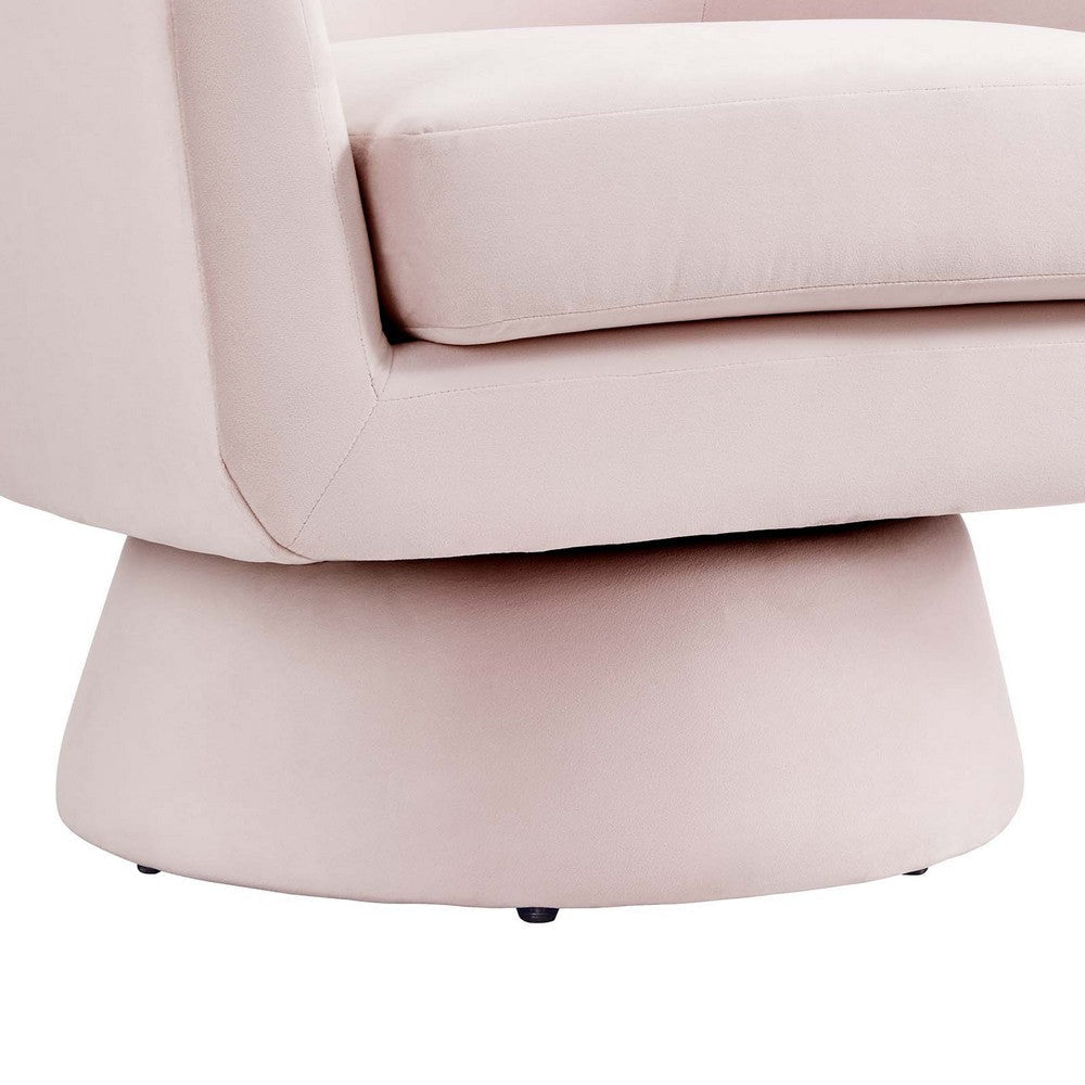 Modway Astral Performance Velvet Accent Swivel Chair in Pink MDY-EEI-6360-PNK