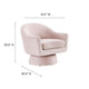 Modway Astral Performance Velvet Accent Swivel Chair in Pink MDY-EEI-6360-PNK