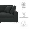 Modway Commix Modular Sofa Loveseat Black Boucle MDY-EEI-6361-BLK