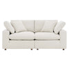 Modway Commix Modular Sofa Loveseat Ivory Boucle MDY-EEI-6361-IVO