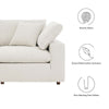 Modway Commix Modular Sofa Loveseat Ivory Boucle MDY-EEI-6361-IVO