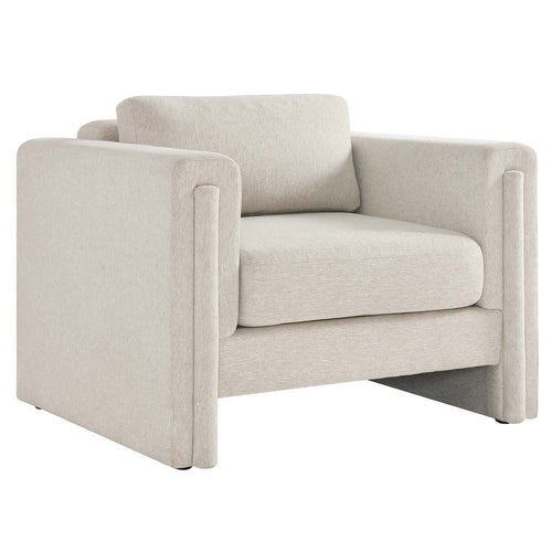 Modway EEI-6373-IVO Visible Fabric Armchair, Ivory