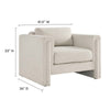 Modway EEI-6373-IVO Visible Fabric Armchair Ivory MDY-EEI-6373-IVO