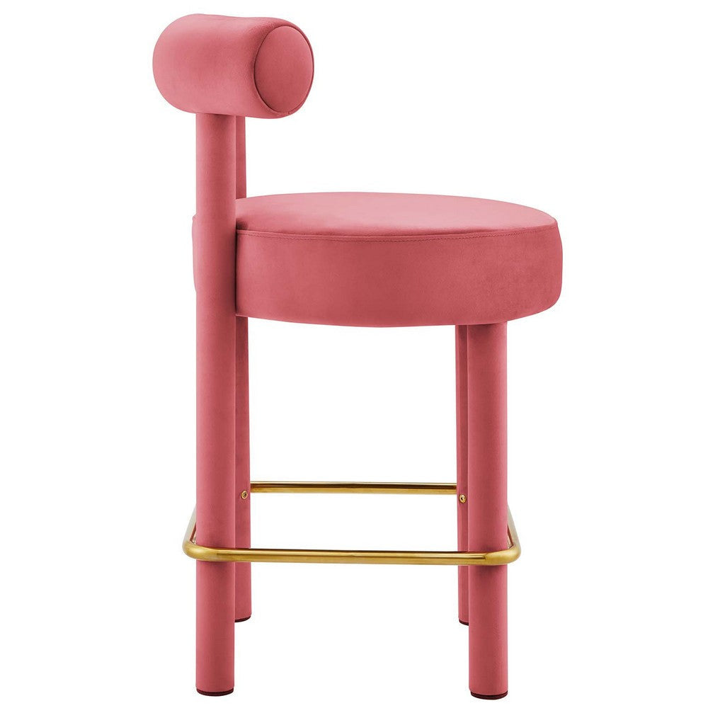 Toulouse Performance Velvet Counter Stool  - No Shipping Charges