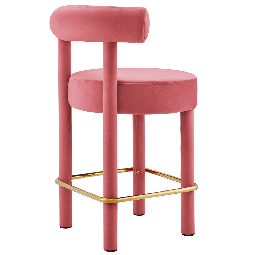 Toulouse Performance Velvet Counter Stool  - No Shipping Charges