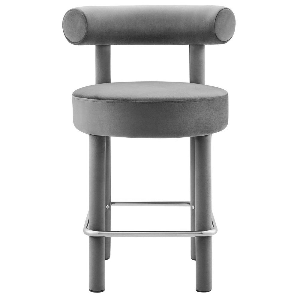 Toulouse Performance Velvet Counter Stool  - No Shipping Charges