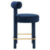 Toulouse Performance Velvet Counter Stool  - No Shipping Charges