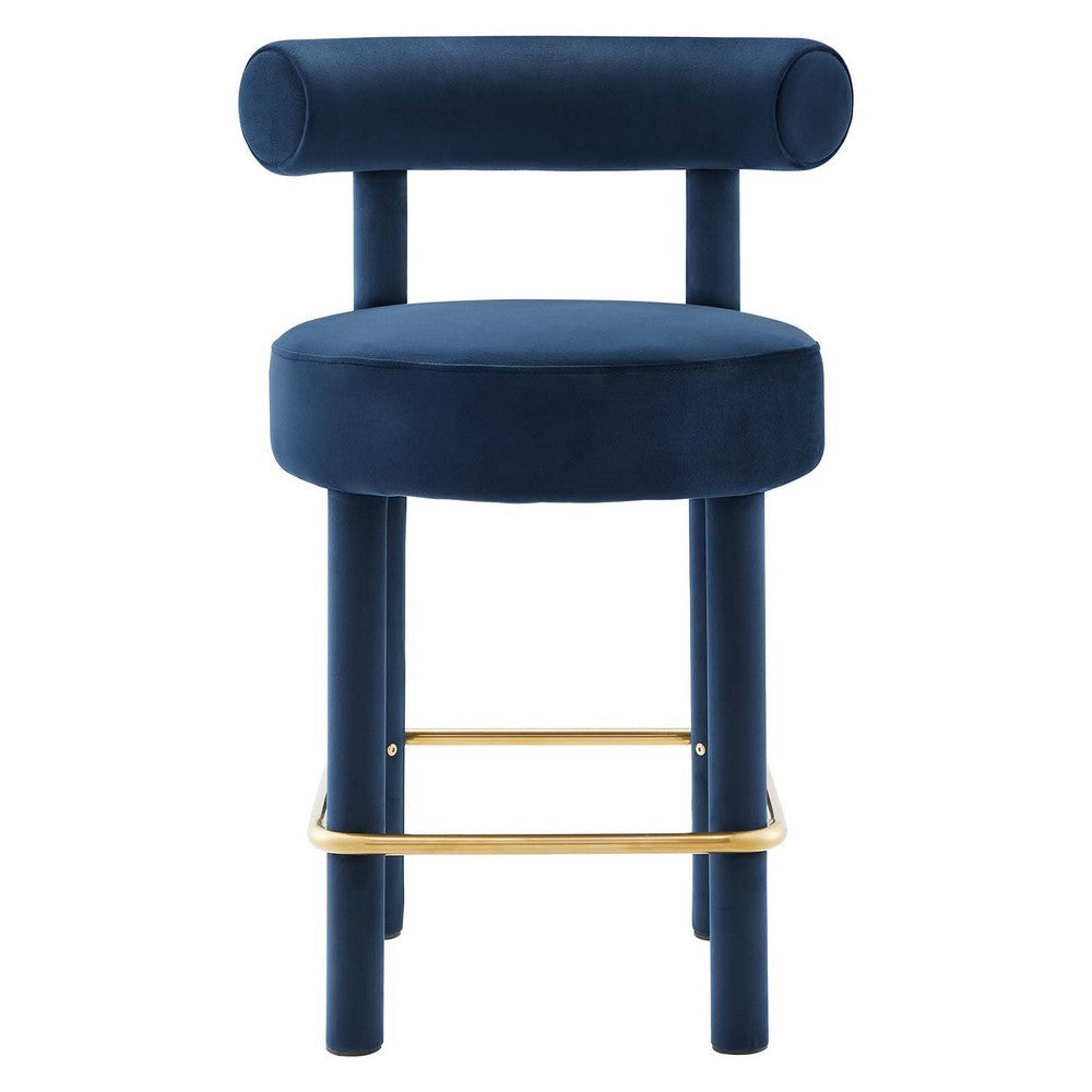 Toulouse Performance Velvet Counter Stool  - No Shipping Charges