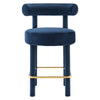 Toulouse Performance Velvet Counter Stool  - No Shipping Charges