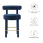 Toulouse Performance Velvet Counter Stool - No Shipping Charges MDY-EEI-6384-BLO-GLD