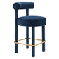 Toulouse Performance Velvet Counter Stool  - No Shipping Charges