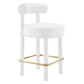 Toulouse Performance Velvet Counter Stool - No Shipping Charges MDY-EEI-6384-BLO-GLD