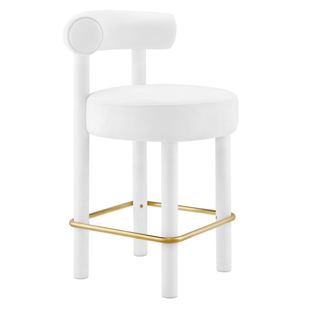 Toulouse Performance Velvet Counter Stool  - No Shipping Charges