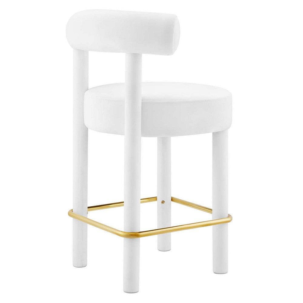 Toulouse Performance Velvet Counter Stool  - No Shipping Charges