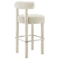 Toulouse Boucle Fabric Bar Stool MDY-EEI-6385-IVO-SLV